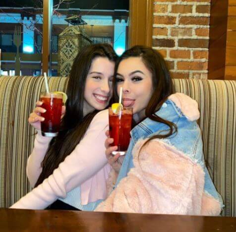 Lauren Gibson with her friend.